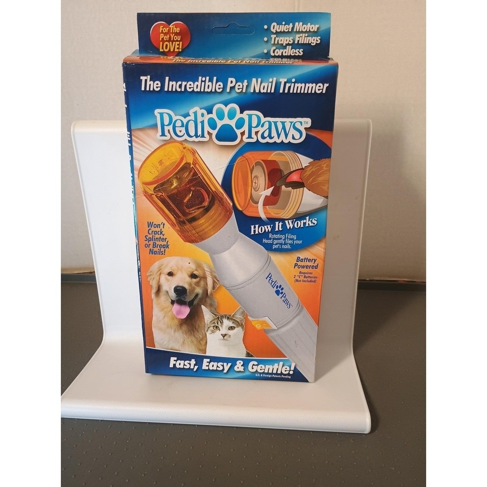 PediPaws Platinum Pet Nail Trimmer Dog Cat Black New Open Box Cordless Quiet